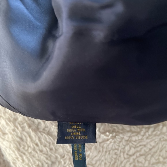 Ralph Lauren Navy and Green Plaid Jumper with Leather Accents - Picture 6 of 7